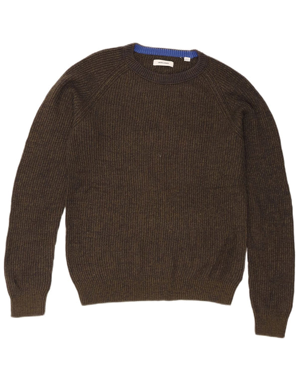 Jack & Jones Hombre Regular Fit Jersey De Cuello Redondo Jersey Verde Medio Moteado
