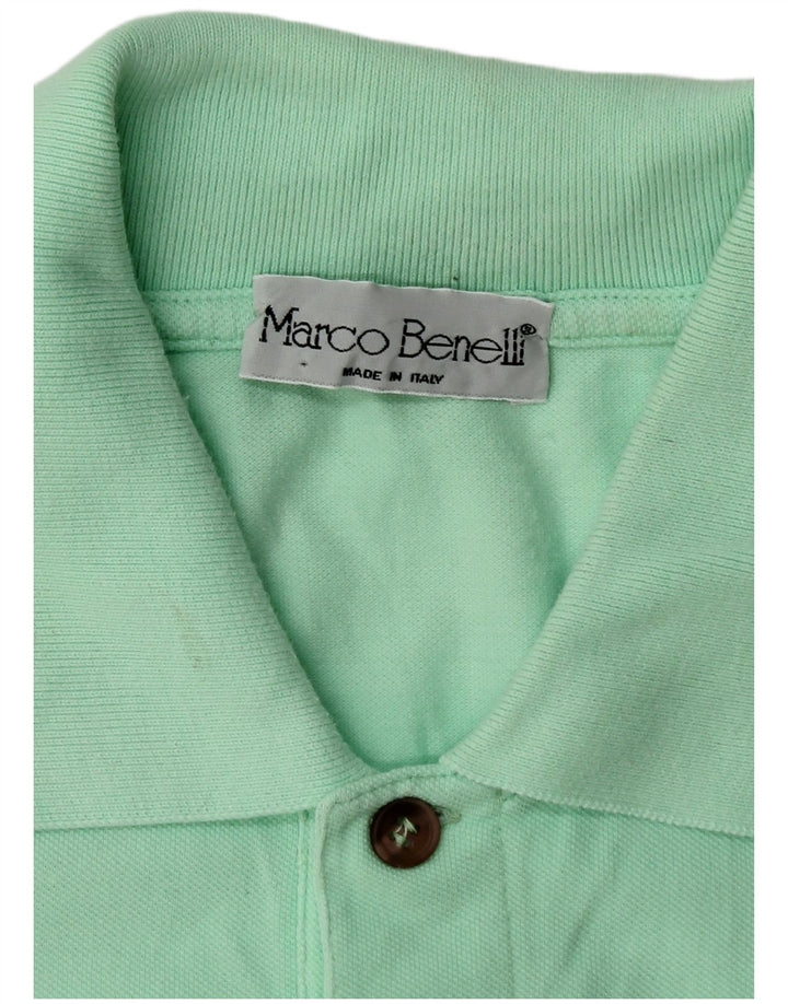 Polo vintage para hombre verde medio