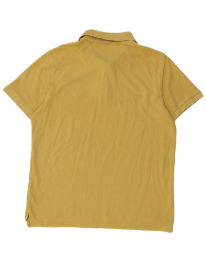 Lyle & Scott Polo para hombre de algodón amarillo grande