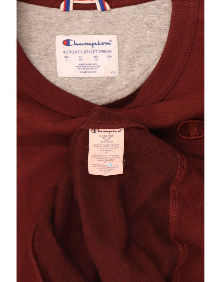 Champion Sudadera Para Hombre Jumper Small Borgoña Algodón