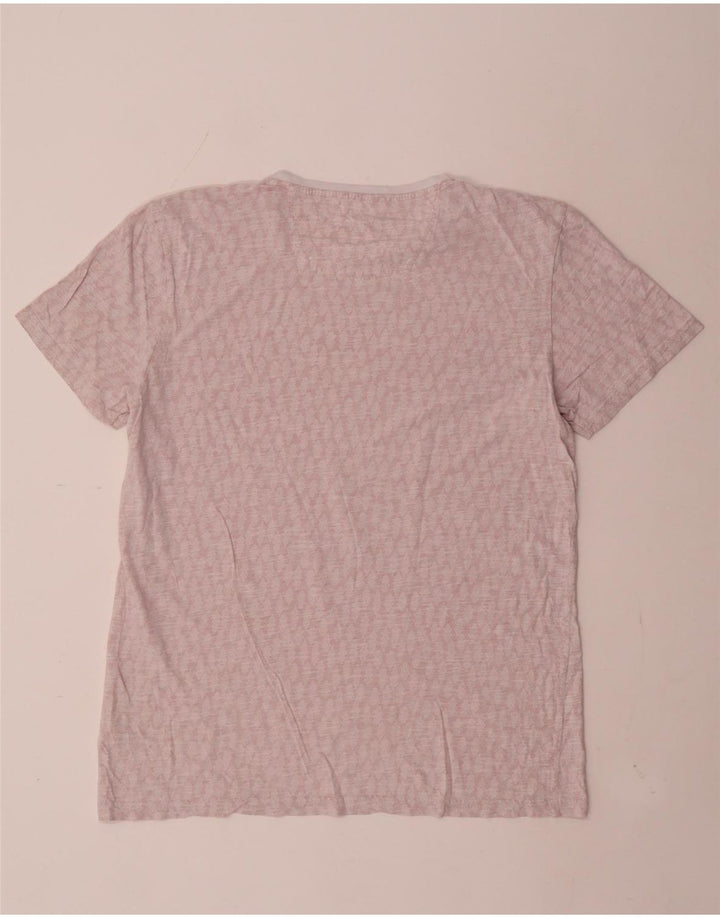 Camiseta de hombre Fat Face Top de algodón Paisley rosa medio