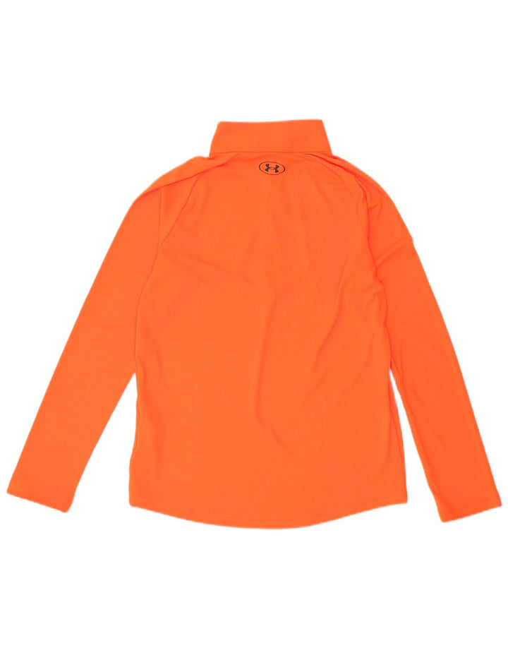 UNDER ARMOUR Boys Pullover Tracksuit Top 11-12 Years Large Orange Sports