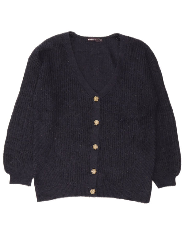 Marks & Spencer Suéter tipo cárdigan extragrande para mujer UK 10 Small Azul marino