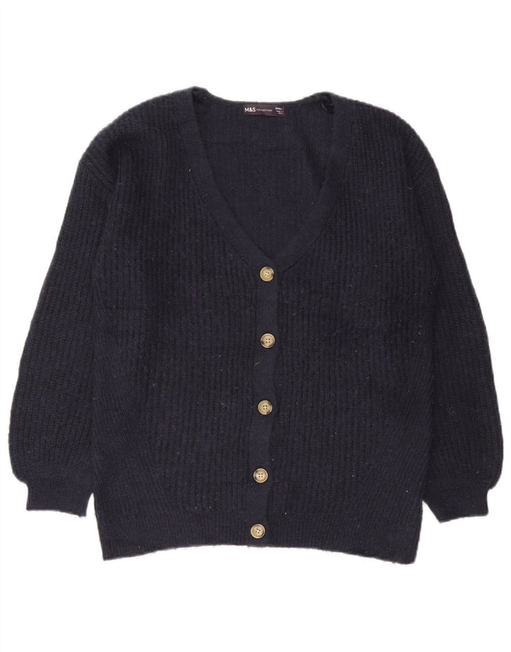 Marks & Spencer Suéter tipo cárdigan extragrande para mujer UK 10 Small Azul marino