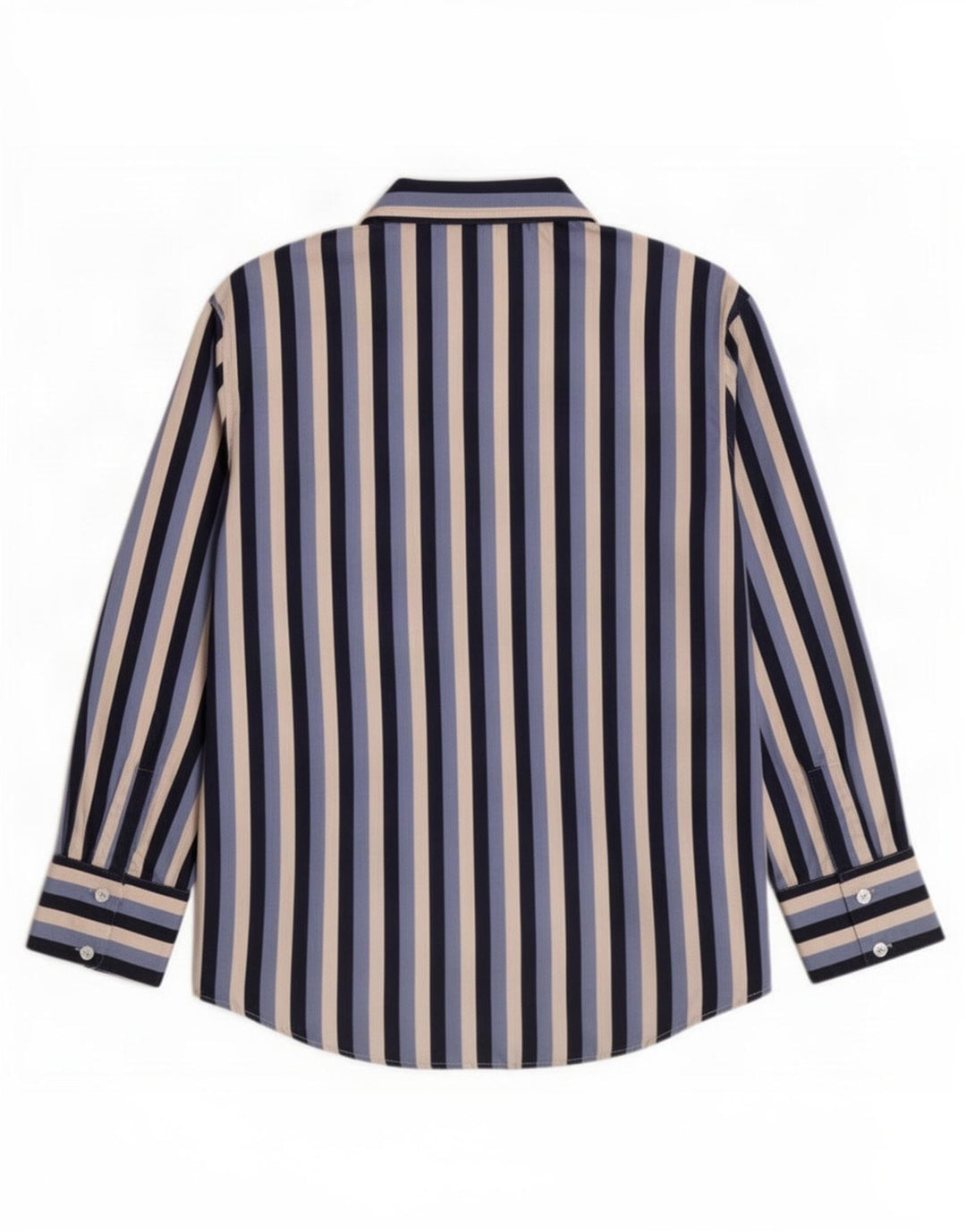 Zara Mujer Blusa Camisa UK 10 Small Poliéster A Rayas Azul
