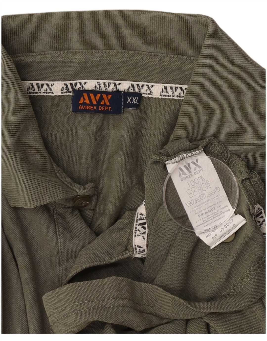 Avirex Polo Hombre 2XL Caqui Algodón