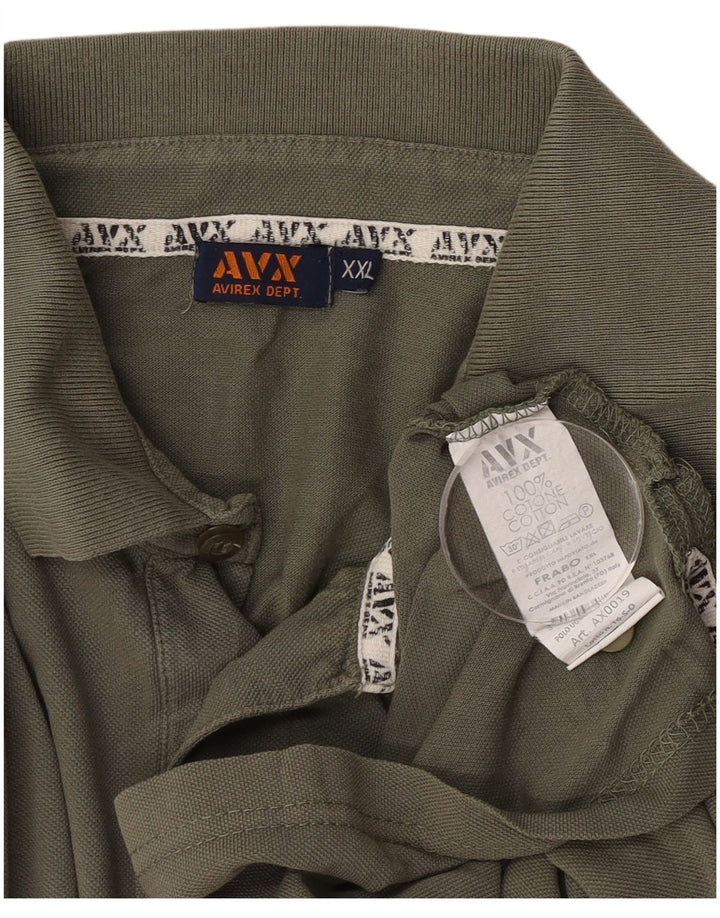 Avirex Polo Hombre 2XL Caqui Algodón