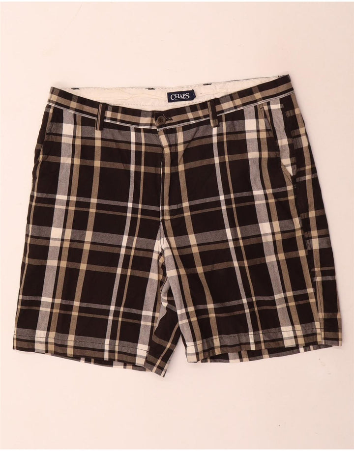 Chaps Pantalones cortos chinos para hombre W38 XL Algodón a cuadros marrón