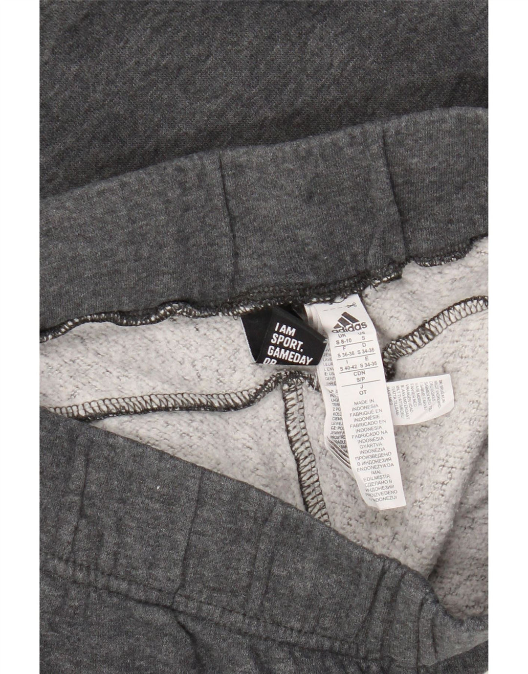 Adidas - Pantalones de chándal para mujer, talla 8/10, algodón gris pequeño