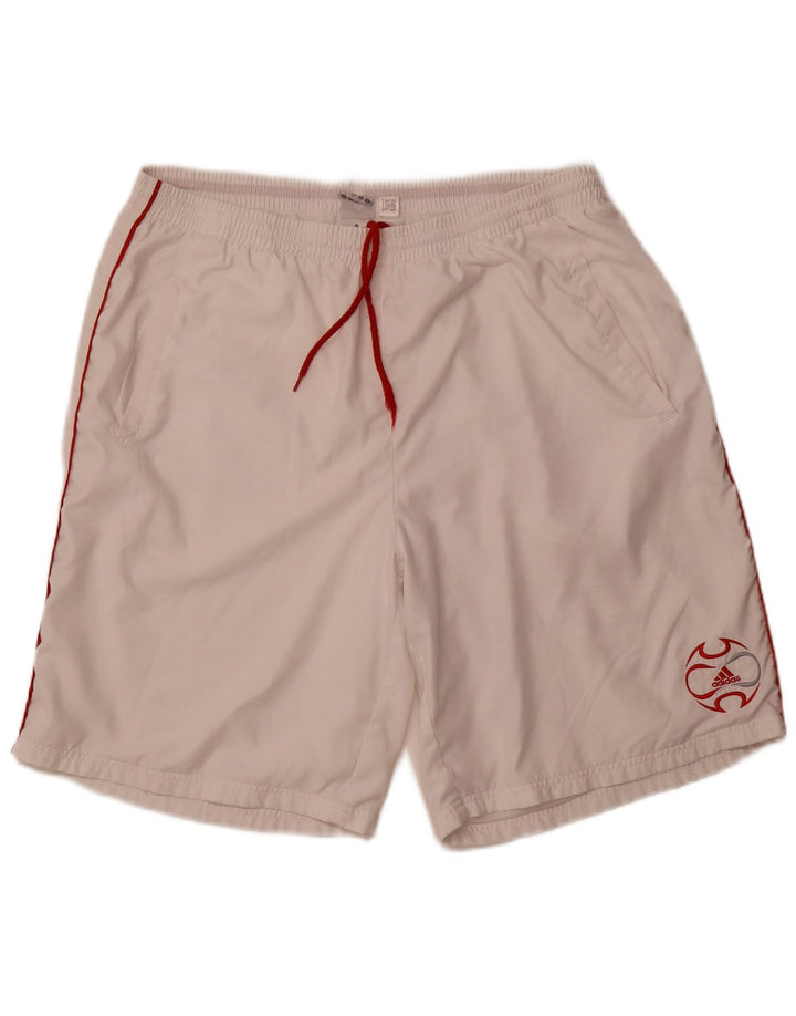 Adidas Pantalones cortos deportivos para hombre XL Blanco Poliéster