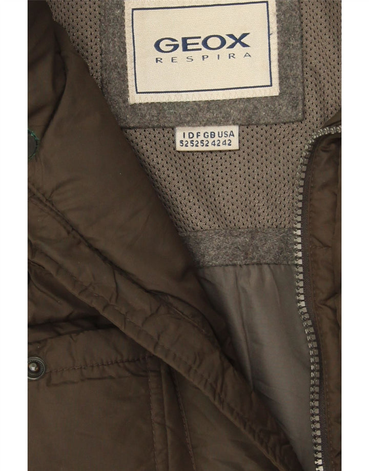 Chaqueta acolchada con capucha para hombre Geox UK 42 XL Poliamida caqui