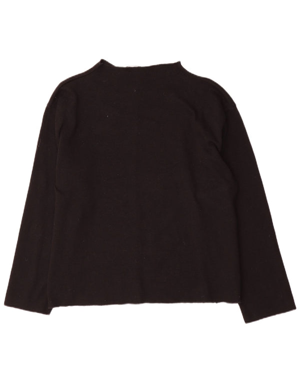 Zara - Jersey con cuello alto para mujer, talla 40, talla grande, algodón negro