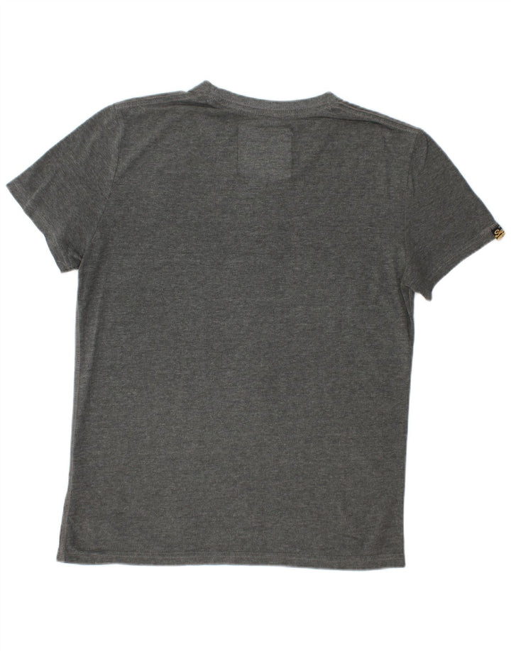 SUPERDRY Camiseta gráfica para hombre Top de algodón gris medio
