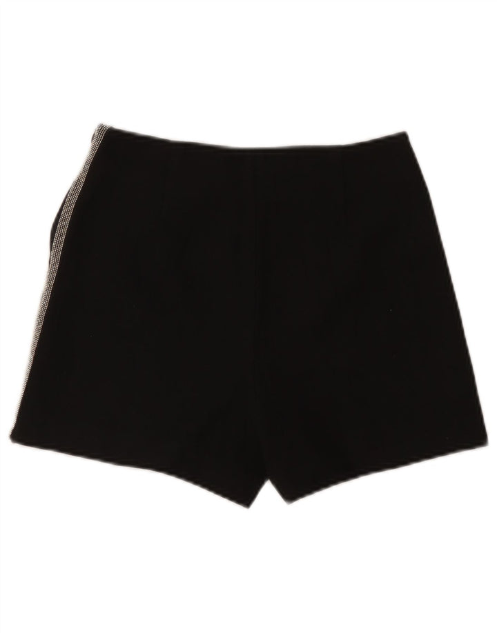 Zara Mujer Pantalones Calientes De Tiro Alto XS W24 Negro Poliéster