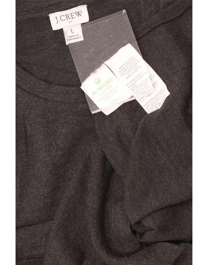 J. CREW Camiseta para mujer Top UK 44 Grande Gris Algodón