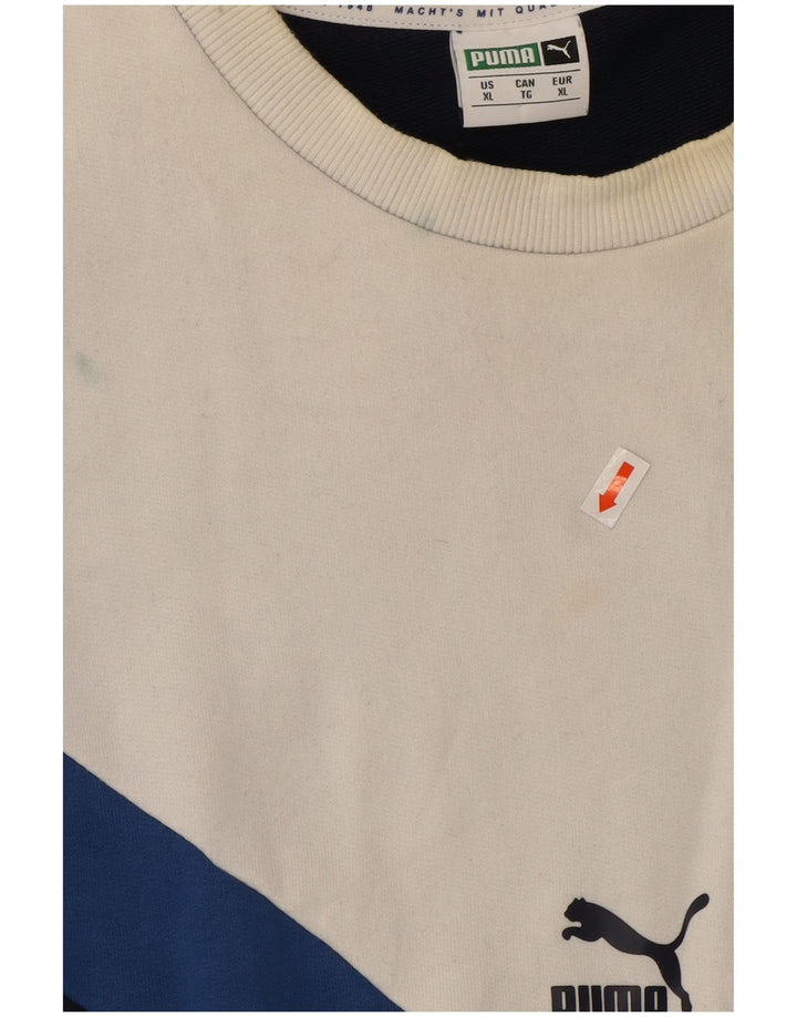 Sudadera Puma Hombre Jumper XL Azul Marino Colorblock