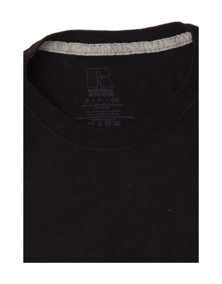 RUSSELL ATHLETIC Mens T-Shirt Top Small Black Cotton Vintage Russell Athletic and Second-Hand Russell Athletic from Messina Hembry 