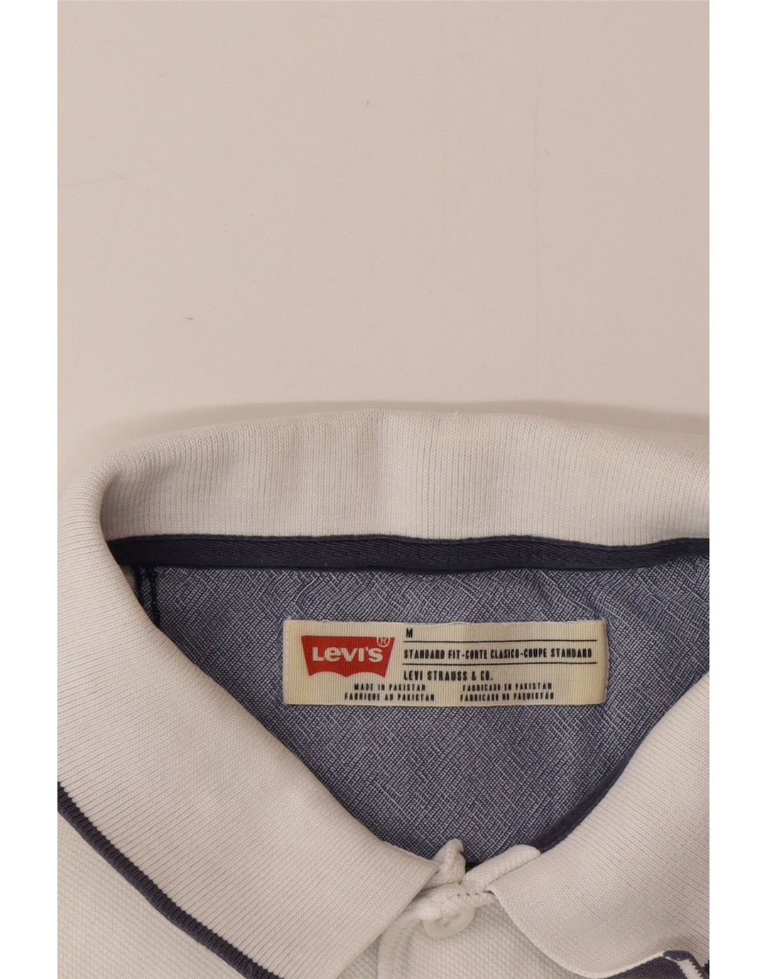 Levi's Polo De Ajuste Estándar Para Hombre Blanco Mediano