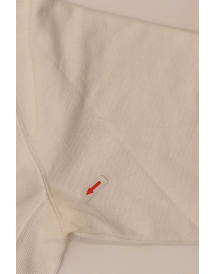 Tommy Hilfiger Hombre Gráfico Regular Fit Sudadera Jumper Grande Blanco