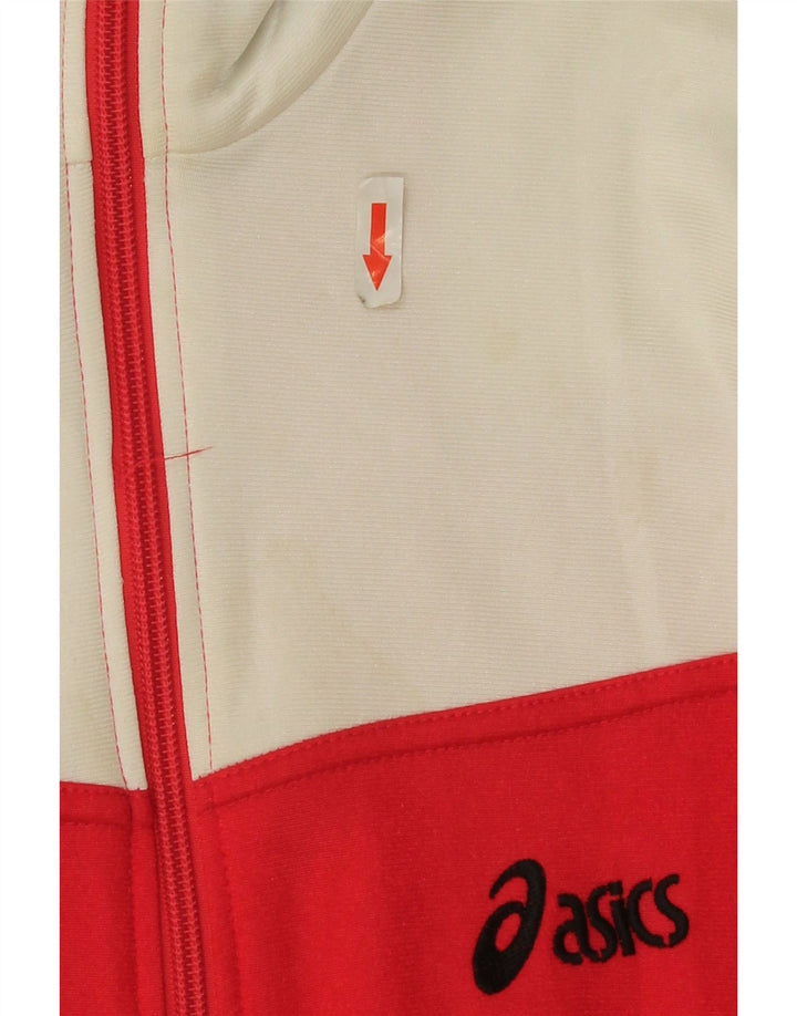 Asics - Chaqueta de chándal gráfica para hombre, talla 42, color rojo grande