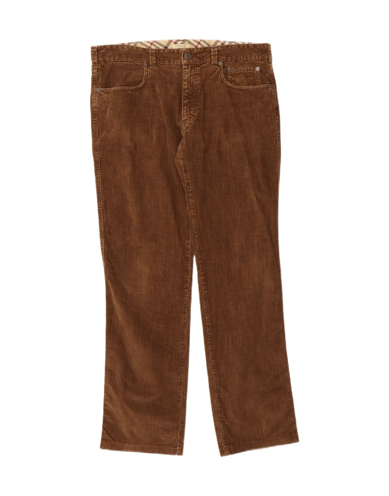 BURBERRY Mens Straight Corduroy Trousers W37 L32 Brown Cotton Vintage Burberry and Second-Hand Burberry from Messina Hembry 