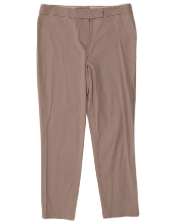 Marks & Spencer Pantalón chino ajustado para mujer UK 10 Small W29 L25 Beige