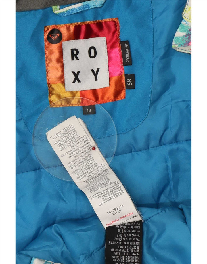 Chaqueta de esquí con capucha Roxy para mujer ES 44 Mediana Multicolor Geométrica