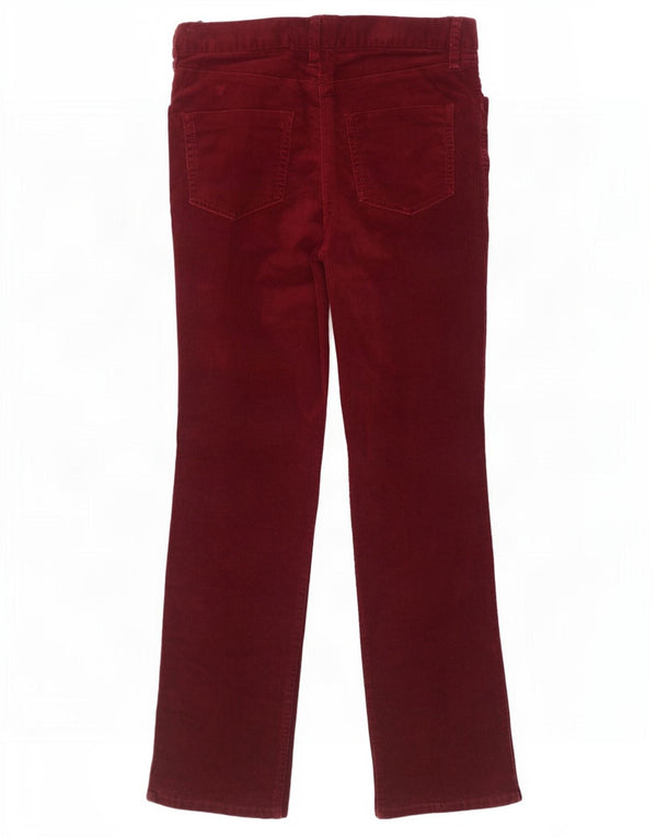 Marks & Spencer Pantalones de pana para mujer UK 10 Small W32 L30 Borgoña