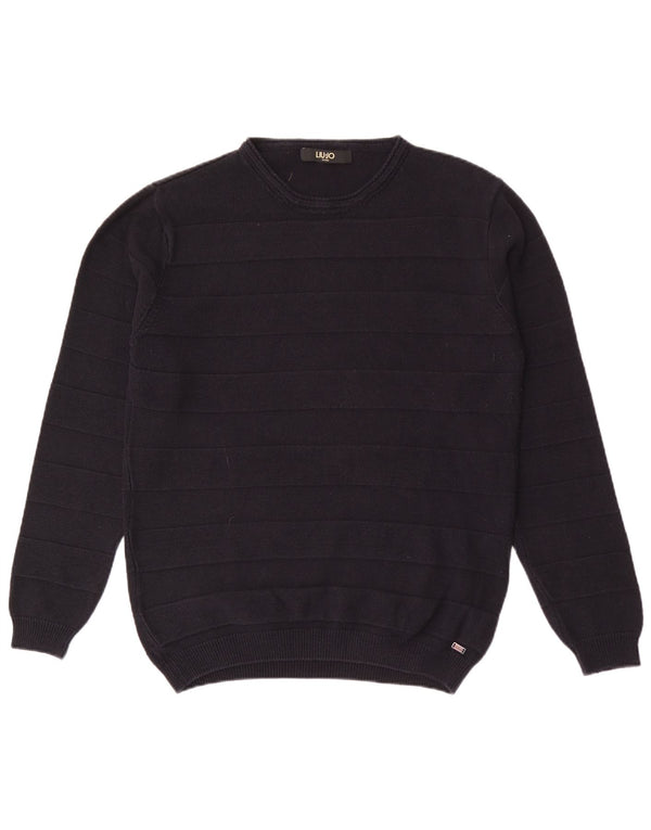 Liu Jo Jersey con Cuello Redondo para Hombre XL Azul Marino Rayas