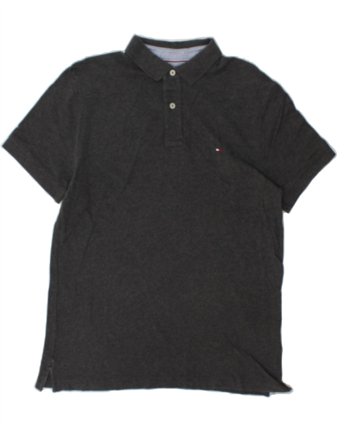 TOMMY HILFIGER Mens Polo Shirt Large Grey Cotton Vintage Tommy Hilfiger and Second-Hand Tommy Hilfiger from Messina Hembry 