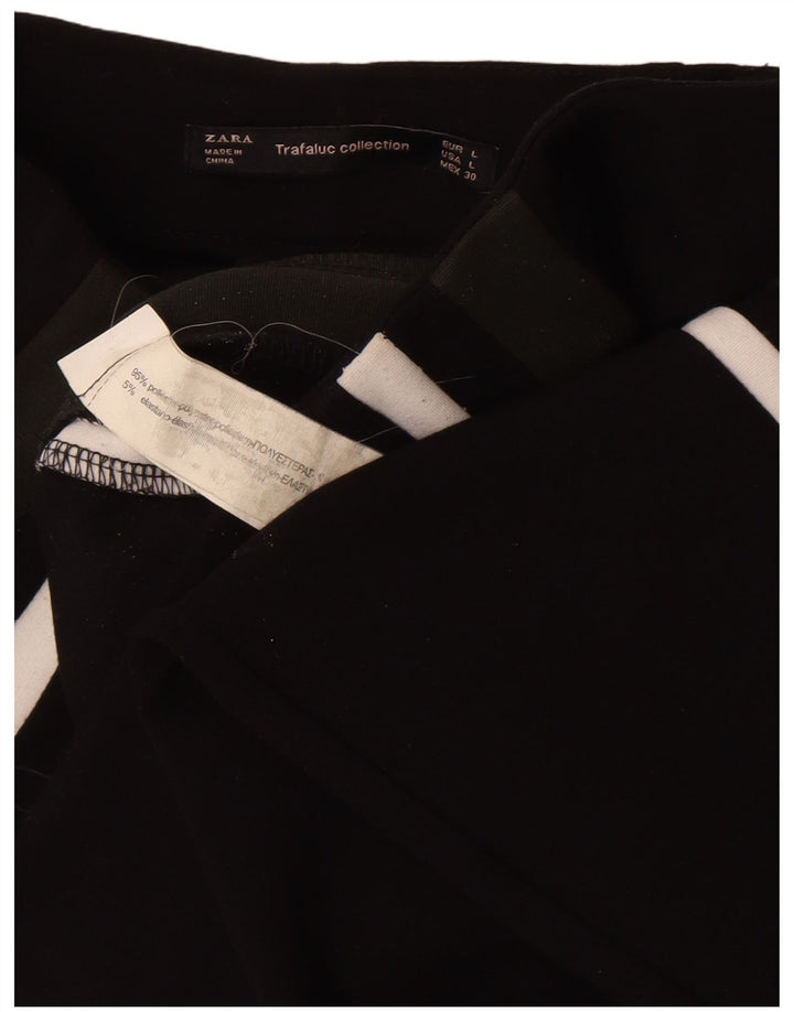 Zara Mujer Trafaluc Leggings UK 44 Grande Negro Colorblock Poliéster
