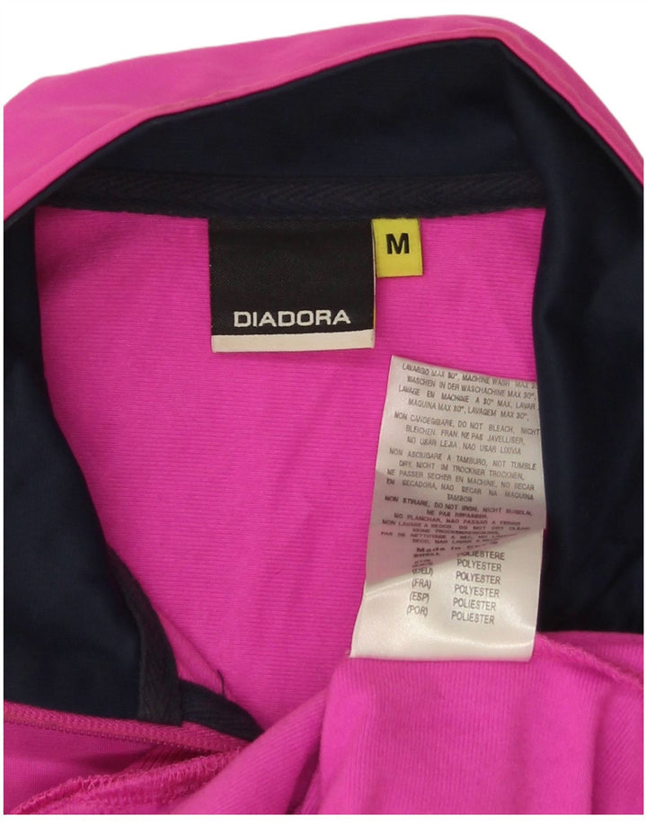 Diadora Chaqueta de chándal para mujer UK 44 Poliéster rosa medio