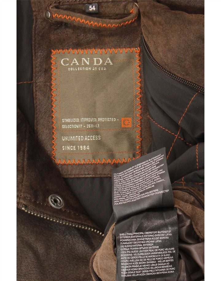 Canda Chaqueta de cuero para hombre EU 54 2XL Cuero marrón