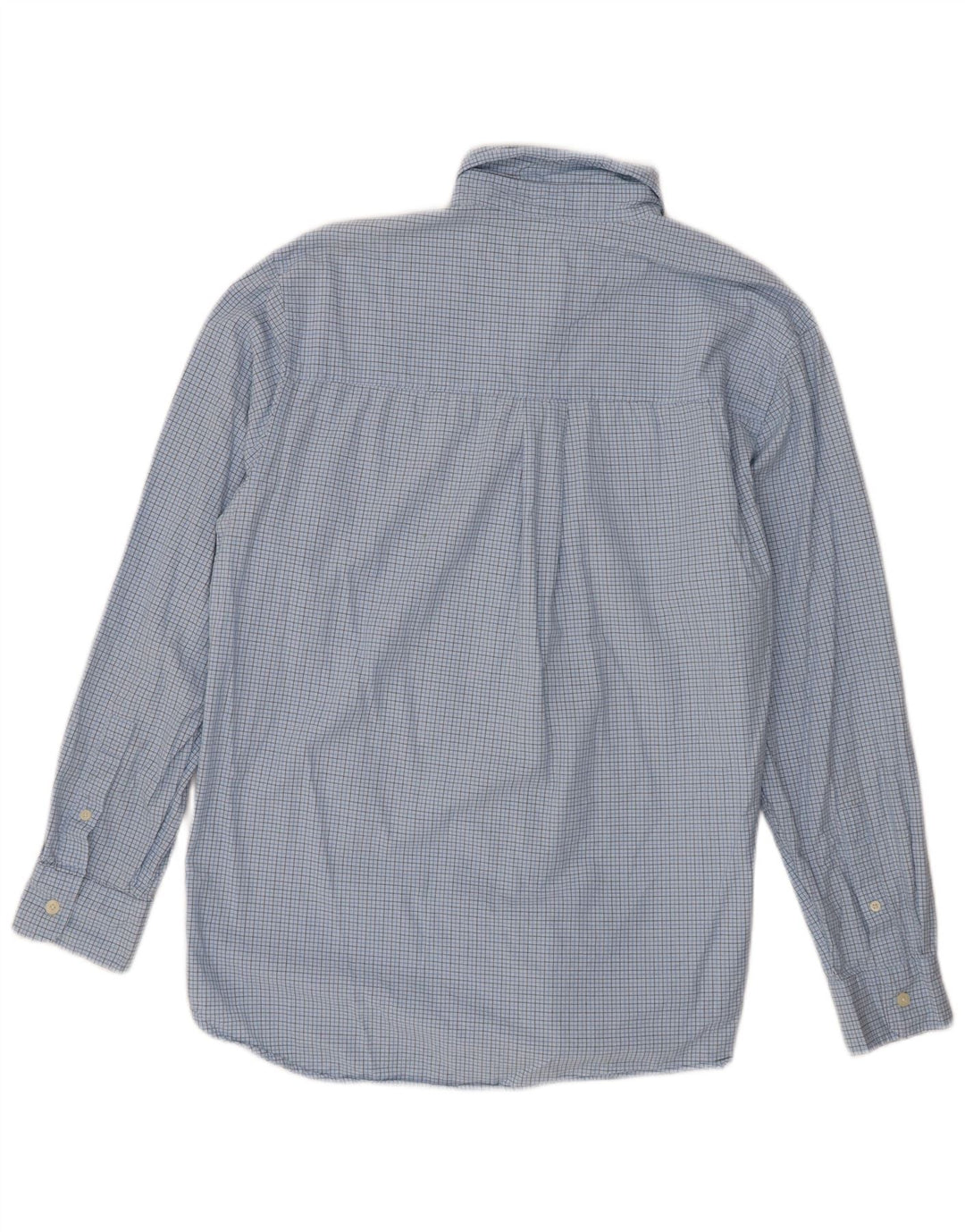 Camisa Chaps Hombre Algodón Vichy Azul Medio