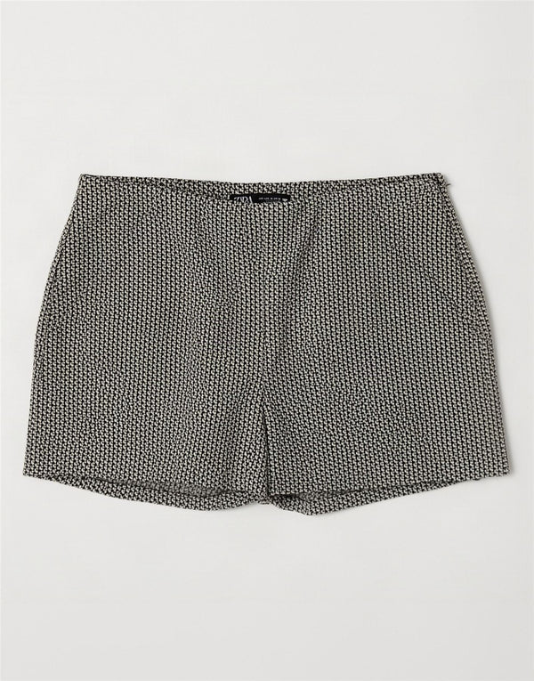 Zara Mujer Pantalones Calientes De Cintura Alta Grande W30 Beige Geométrico