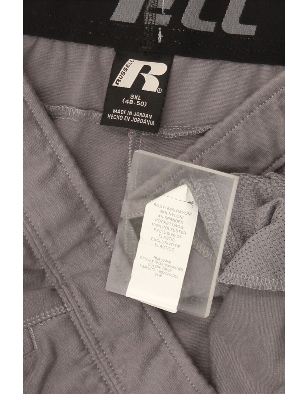 RUSSELL ATHLETIC Pantalón de chándal para hombre 3XL Rayón gris