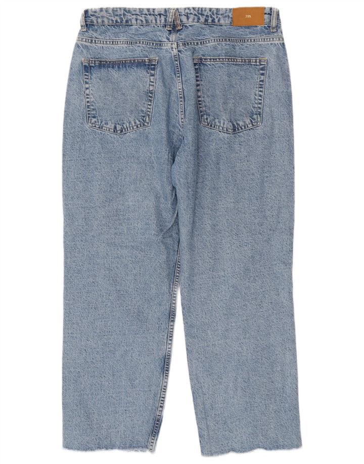 ZARA Vaqueros Sueltos Mujer EU 42 Large W32 L27 Azul