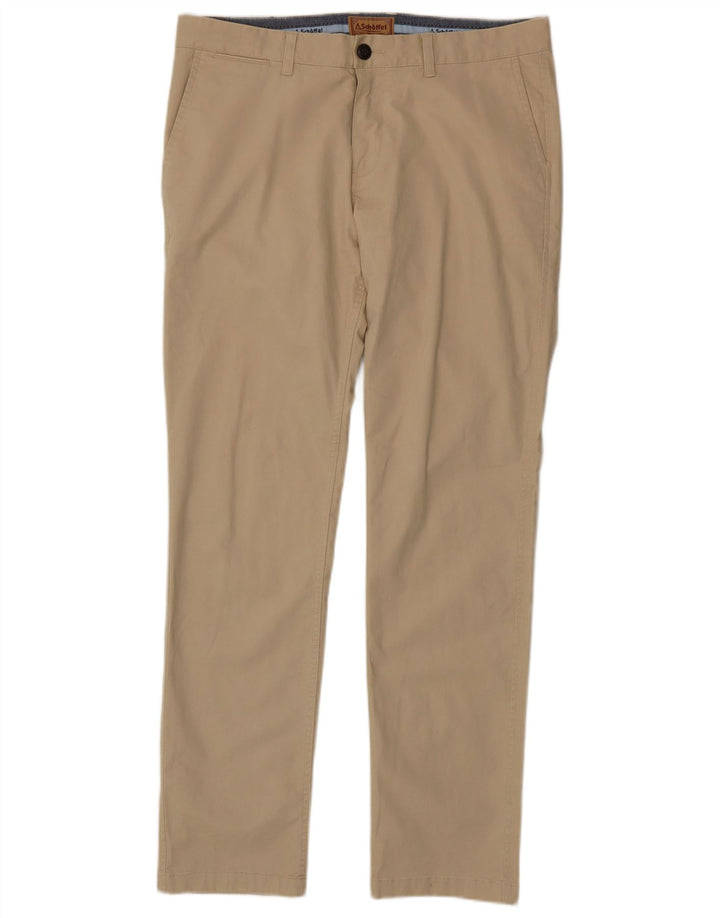 Schoffel Pantalón chino slim para hombre W34 L33 Algodón beige
