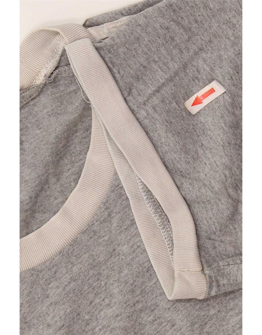 Adidas Hombre Camiseta Top Grande Gris Colorblock Algodón