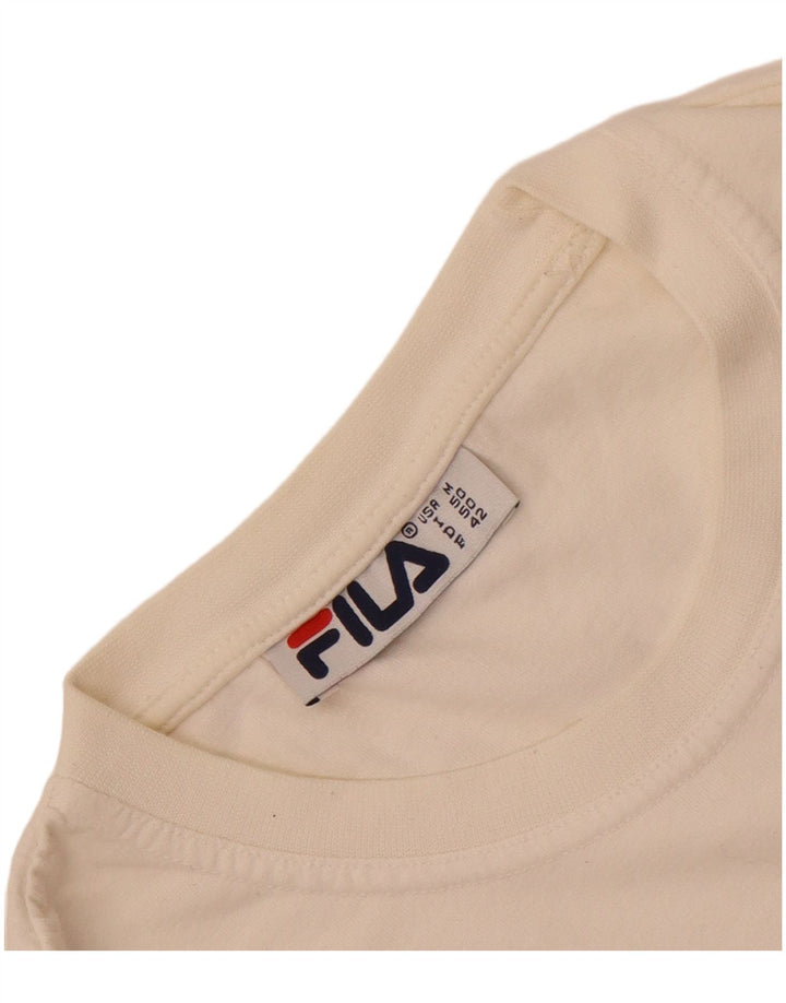 Fila Hombre Camiseta Gráfica Top Medium Blanco