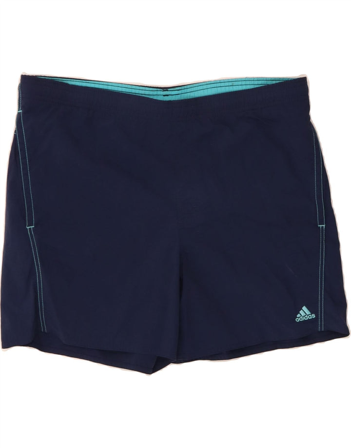 ADIDAS Mens Swimming Shorts Medium  Navy Blue Nylon Vintage Adidas and Second-Hand Adidas from Messina Hembry 