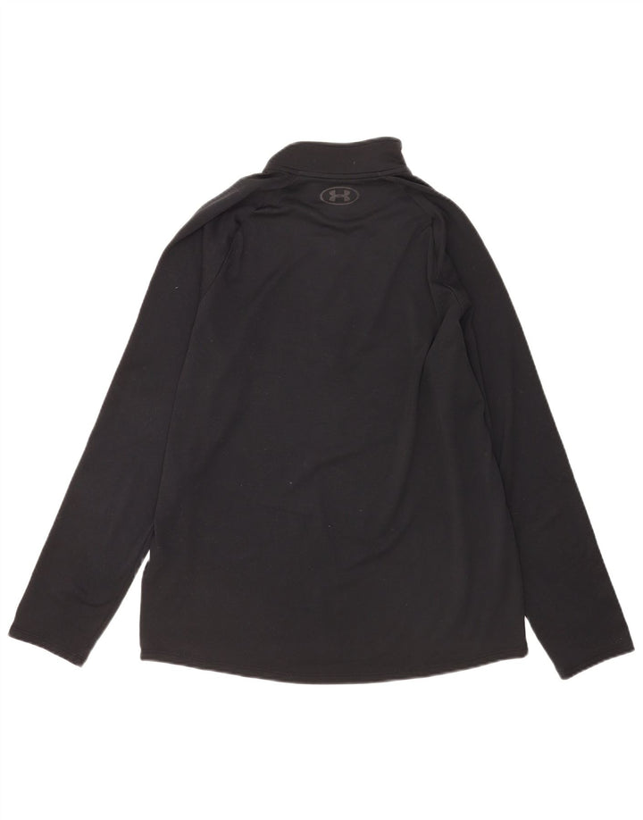 Under Armour Hombre Heat Gear Zip Neck Jersey Chándal Top Mediano Negro