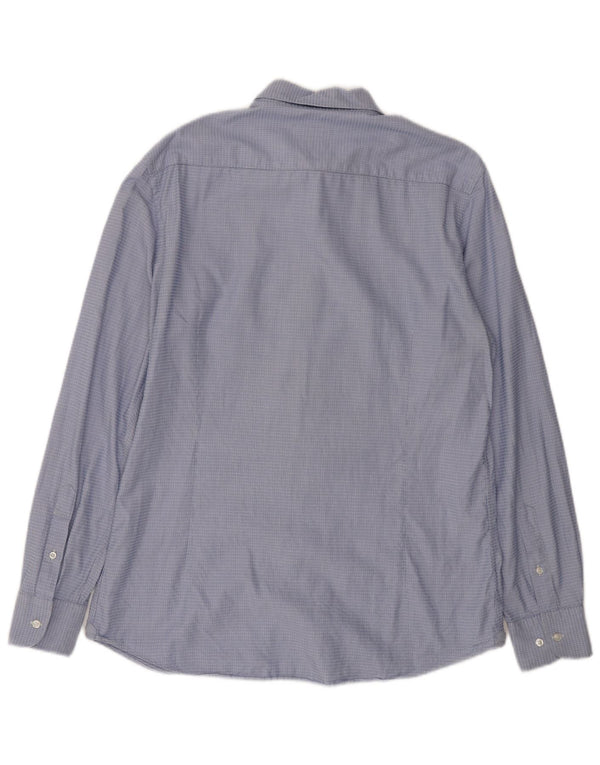 MASSIMO DUTTI Camisa Hombre Large Azul Rayas Algodón