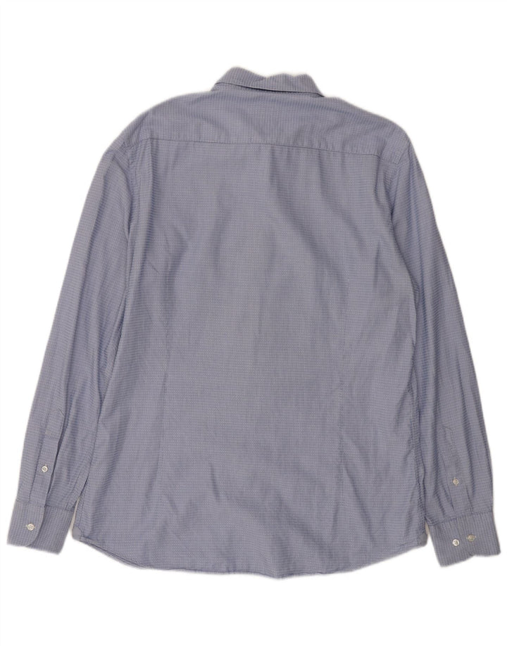 MASSIMO DUTTI Camisa Hombre Large Azul Rayas Algodón