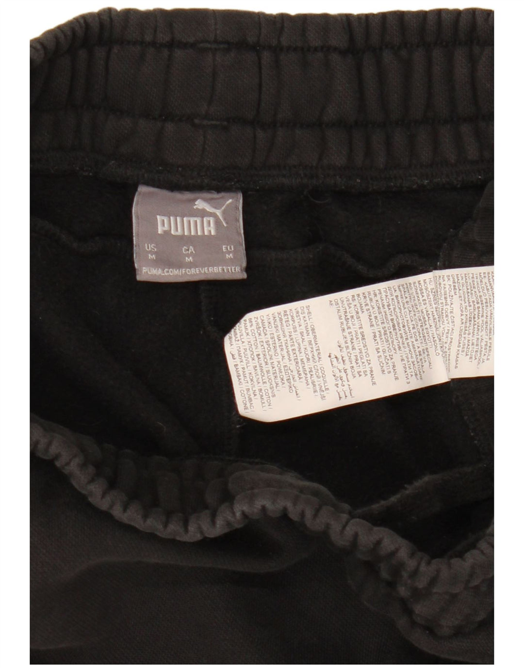 PUMA Pantalones de chándal para hombre Joggers Medium Black Cotton