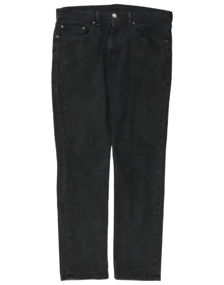 LEVI'S Vaqueros ajustados para hombre W34 L32 Algodón negro