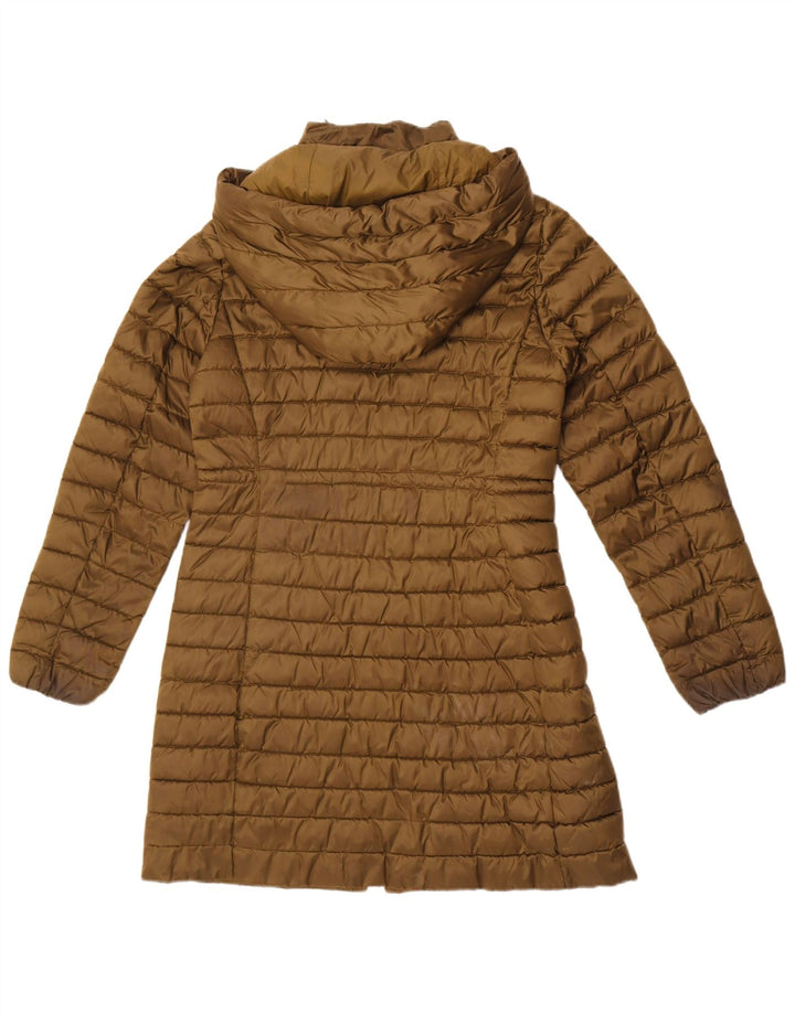 Tommy Hilfiger Abrigo acolchado con capucha para mujer UK 44 Poliamida caqui mediana