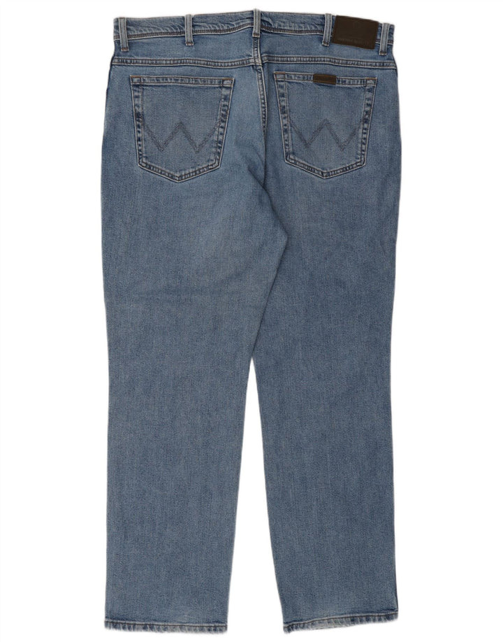 WRANGLER Vaqueros rectos de corte regular para hombre W38 L32 Algodón azul