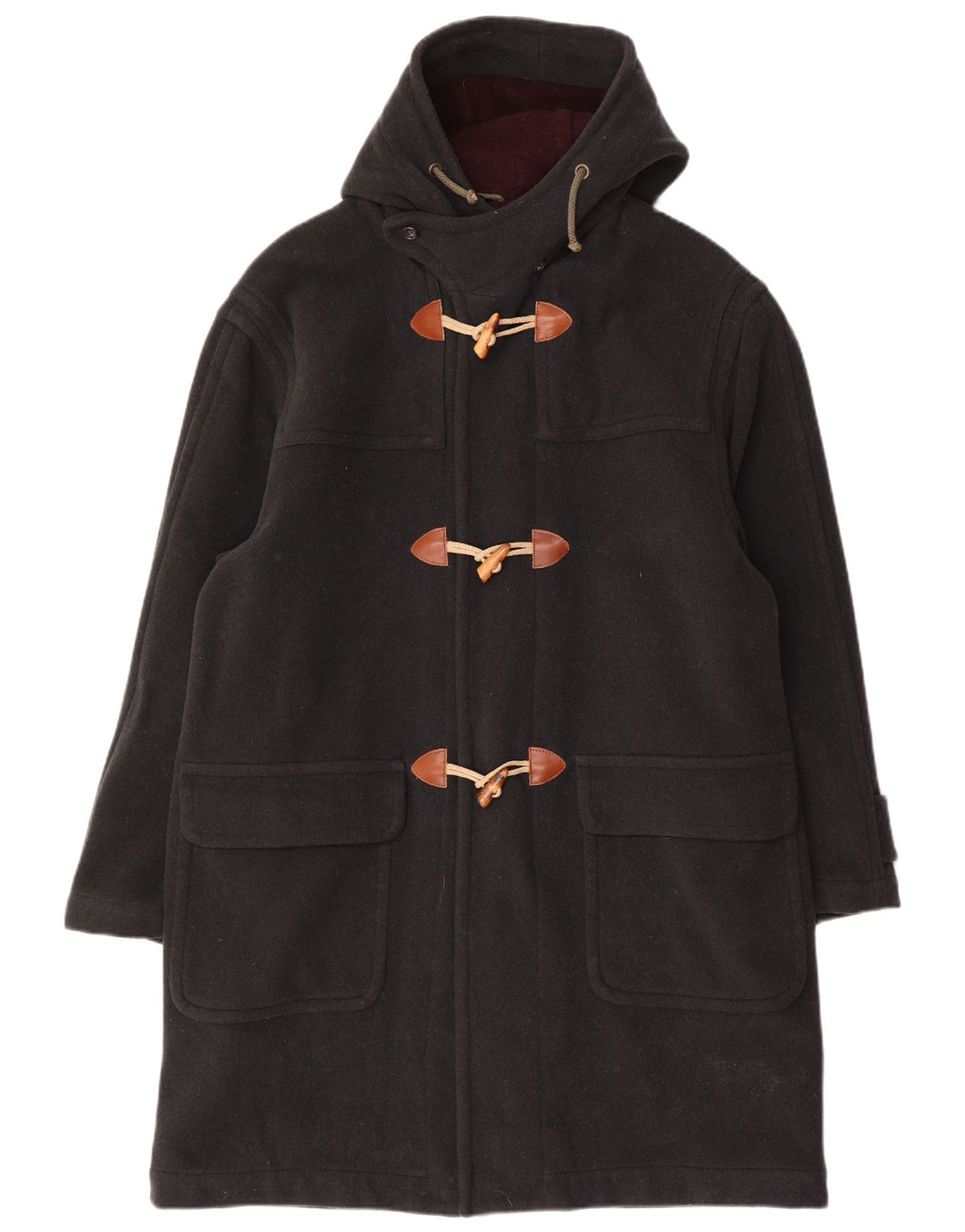P&P People Trenca con capucha para hombre UK 38 Lana verde medio