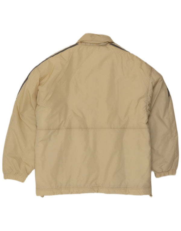 Adidas Chaqueta acolchada holgada para hombre UK 40/42 Poliéster beige medio